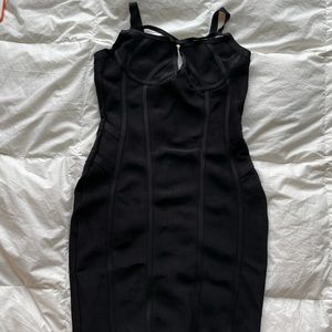 House of CB mini black bandage dress